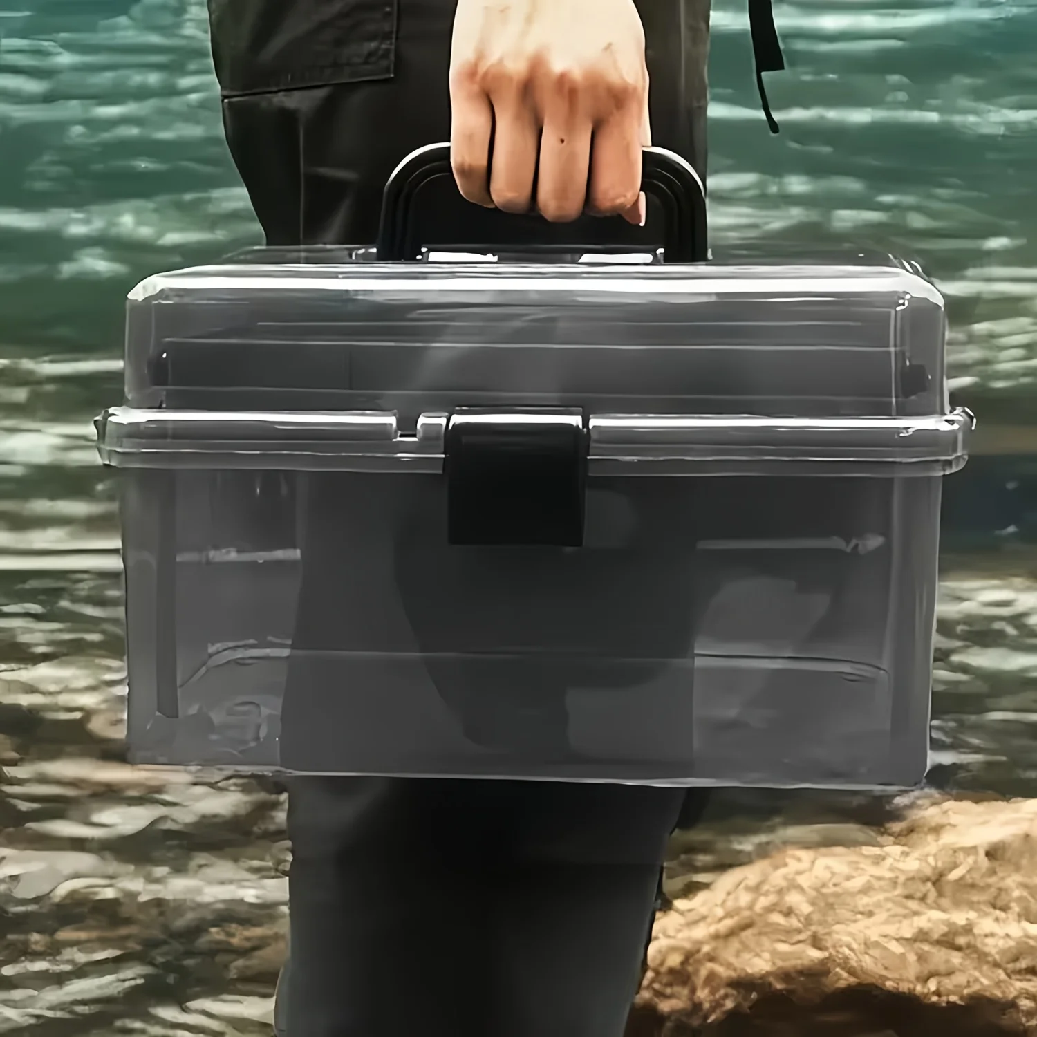 내구성 있는 PE 낚시 장비 상자 |   대용량, 블랙 - Fishing Kayak Crate 리뷰 및 가격